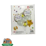 Set 8 pcs globos con letras Feliz cumpleaños