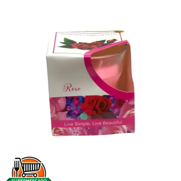 Vela en vaso con color y con fragancia