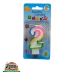 Candela de cumpleaños #2 sencilla de color