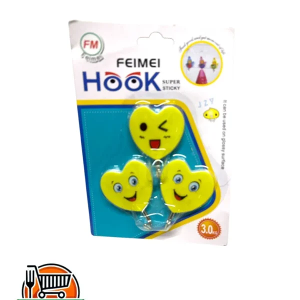 Ganchos plásticos hook fei mei emoticones 3pcs