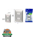 Apagador doble plateado 46481 volteck
