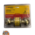Cerradura bola dorado c/llave 28048 HERMEX