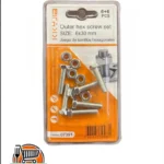 Paquete Tornillos con Tuerca 6x30mm