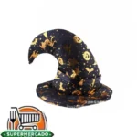 Sombrero Halloween curvo diseño calabaza con cinturon