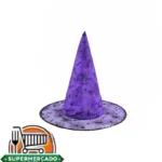 Sombrero Halloween semi transparente color morado