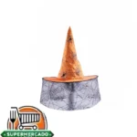 Sombrero Halloween Naranja diseño araña con maya cubre rostro