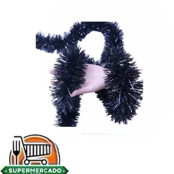 Guirnalda negra colgante 2 metros 9cm ancho