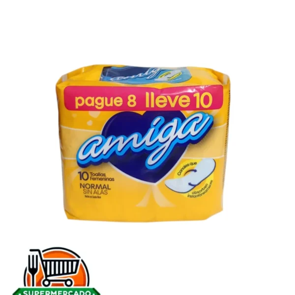 Toallas amiga sin alas 10 unidades