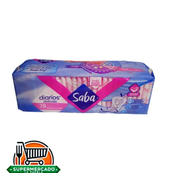 Protectores diarios delicate Saba regular 28 unidades