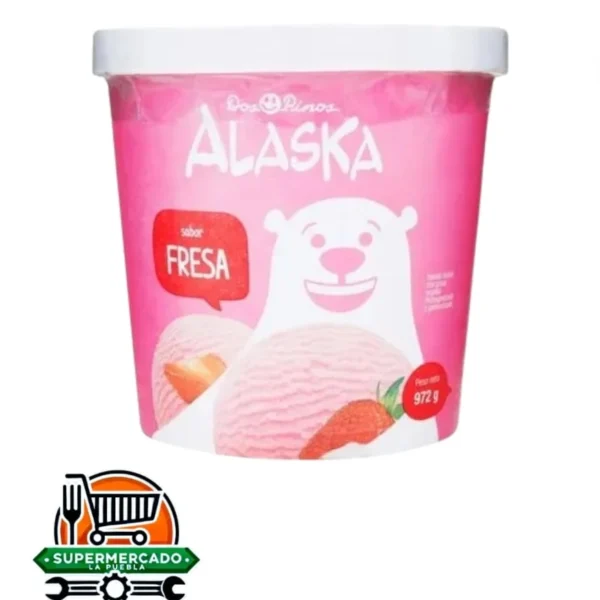 Helado Alaska fresa 1/2 galón