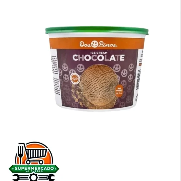 Helado Dos Pinos chocolate 1/2 galón