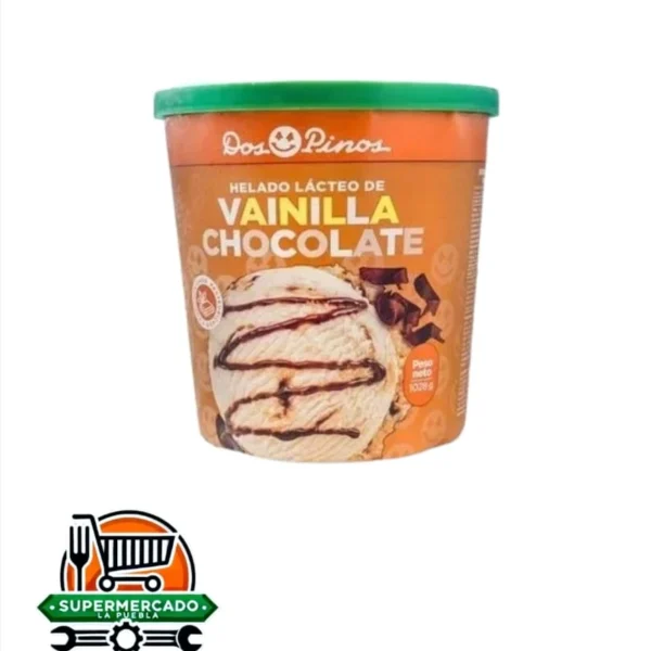 Helado Dos Pinos vainilla chocolate