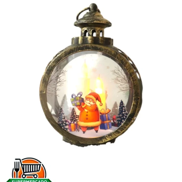 Decoración de lámpara navideña santa claus grande