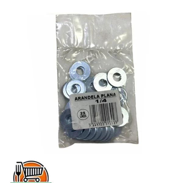 Set 25 arandelas planas 1/4"