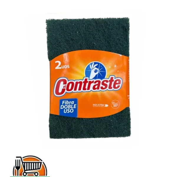 Esponja Contraste Fibra Doble 2Pack