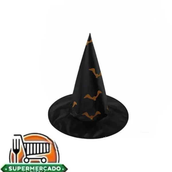 Sombrero Halloween negro con calavera