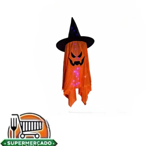 Fantasma calabaza con sombrero colgante
