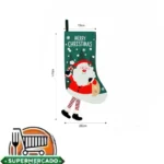 Botas navideñas santa claus color verde