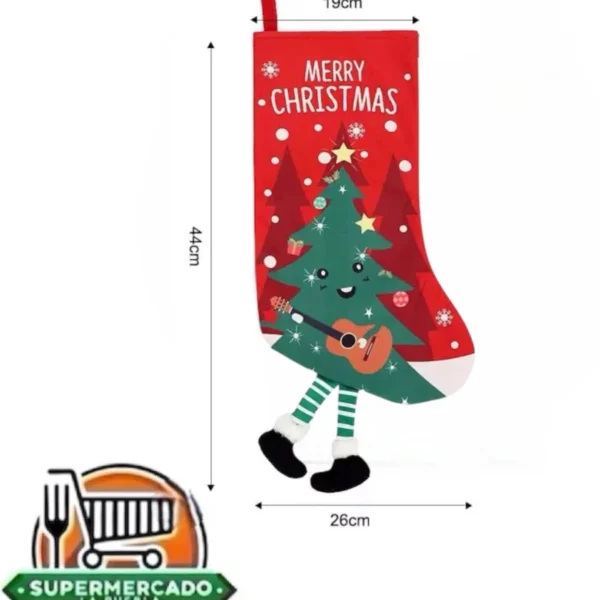 Botas navideñas Arból navideño color rojo